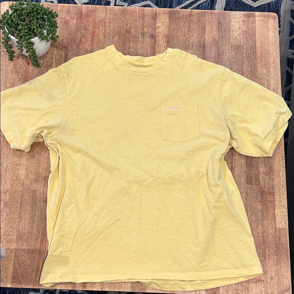 Supreme Light Yellow Short Sleeve Pocket Tee
